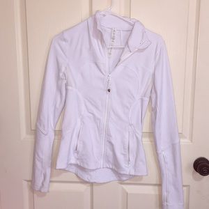 White Lululemon tracksuit